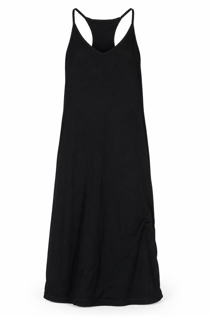 Front view of Topshop women’s black a-line, size UK 6