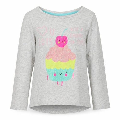 Preworn Girls Grey   Jersey T-Shirt Size 2-3 Years  - Love you lots