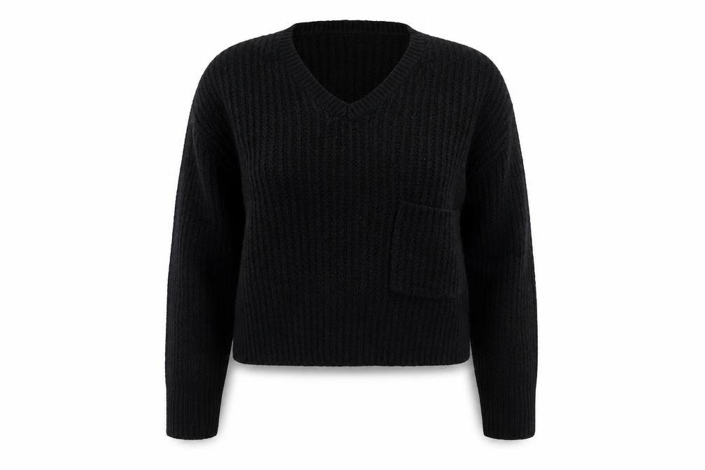 Tu Womens Black  Knit Pullover Jumper Size 16