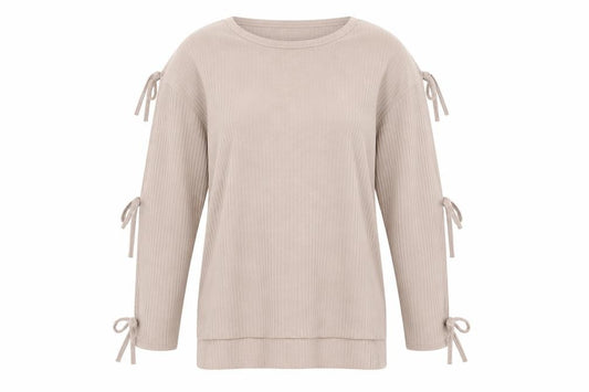 Front view of Boohoo women’s brown jumper, size UK 14