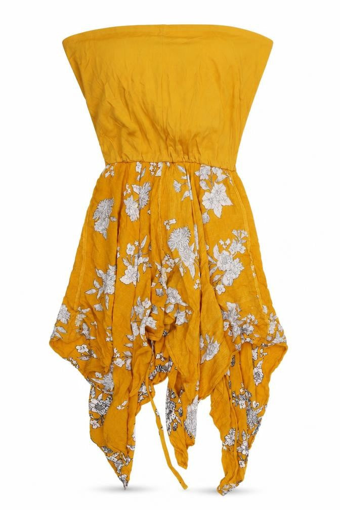 Front view of Select women’s orange floral fit & flare, size UK 10