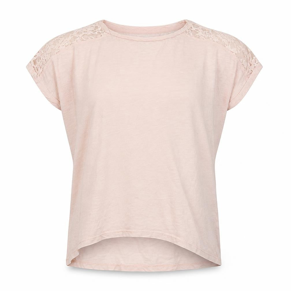 LOGG Girls Ivory   Basic Polo Size 11-12 Years  - Lace trim on top