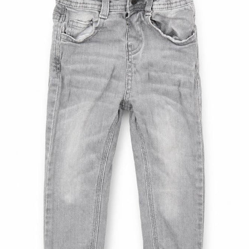 Preworn Boys Grey   Cargo Jeans Size 12-18 Months