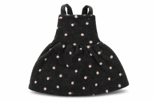 Front view of George Baby Grey Polka Dot Fit & Flare, size 3-6, Months