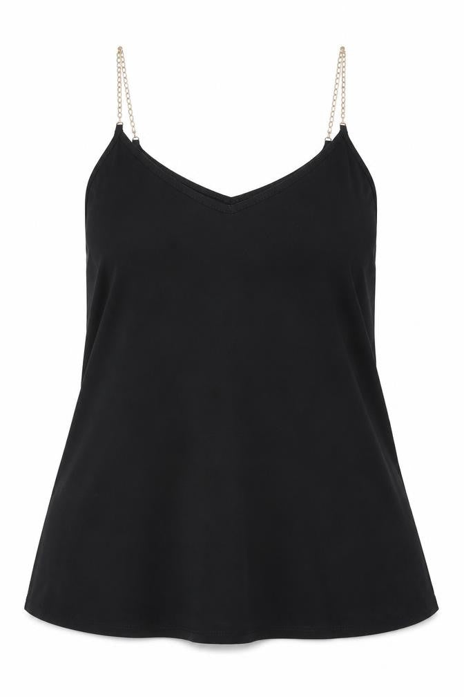 Front view of Primark women’s black camisole blouse, size UK 8