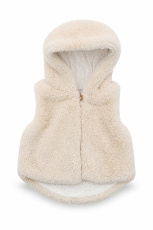 Front view of Primark girls’ white jacket, size 0-3, months