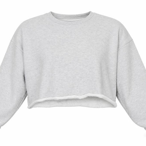 Nasty Gal Womens Grey   Pullover Sweatshirt Size L  - CROPPED
