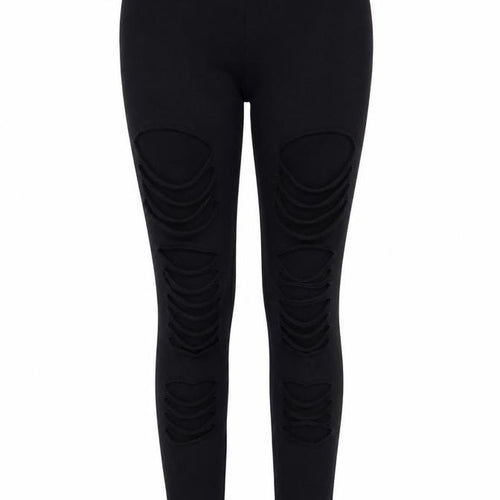 Select Womens Black   Cargo Leggings Size 8 L29 in - cut out legs