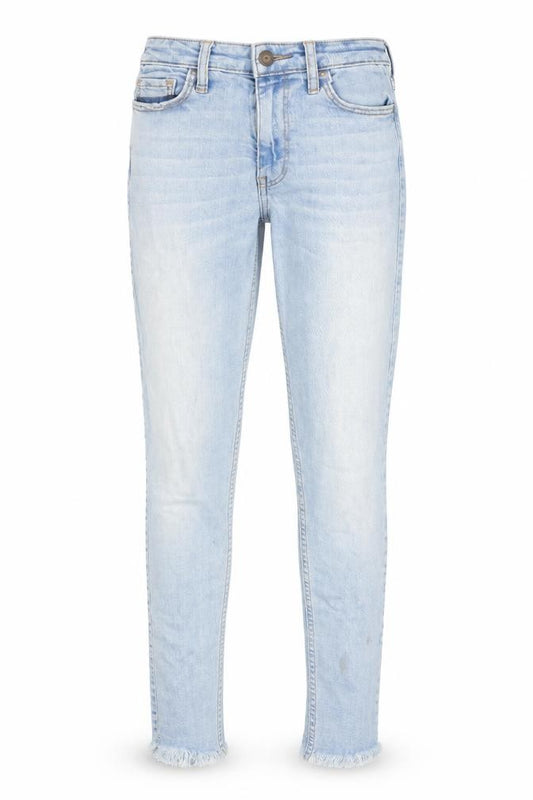 Front view of Hollister women’s blue skinny jeans, size UK 24, in, 28-inch leg