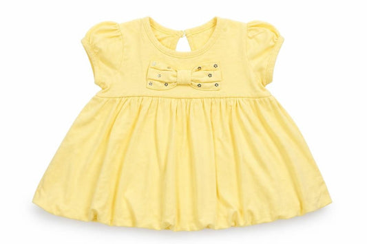 Front view of George Baby Yellow Fit & Flare, size 3-6, Months
