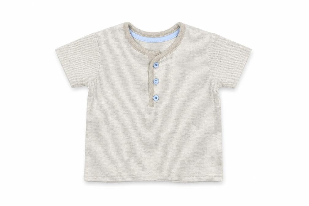 Front view of George boys’ beige basic t-shirt, size 3-6, months