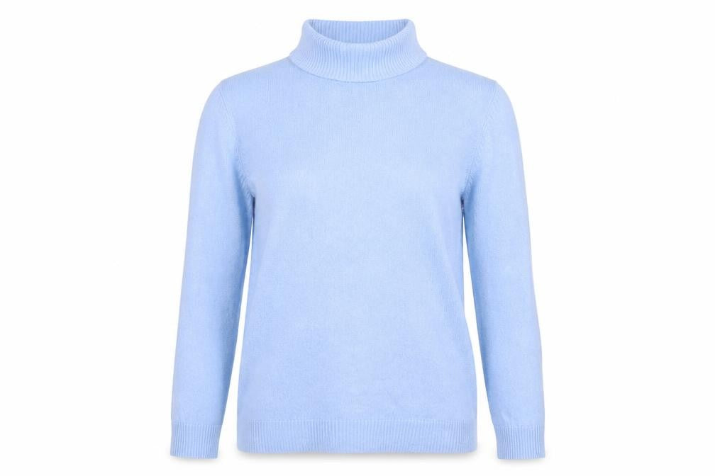 Front view of Damart women’s blue jumper, size M