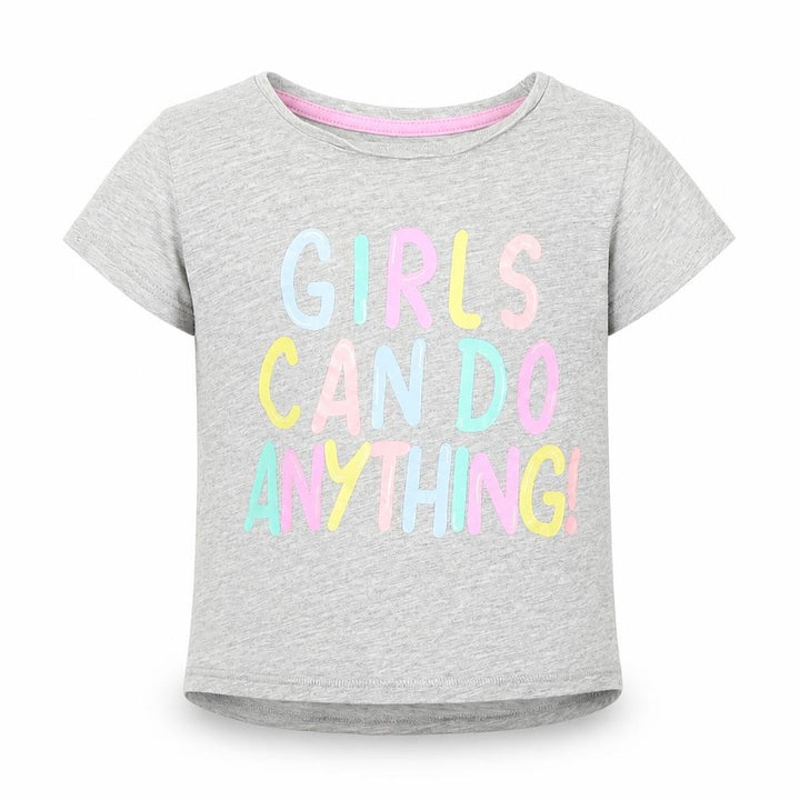 Matalan Girls Grey Animal Print Basic T-Shirt Size 3-6 Months