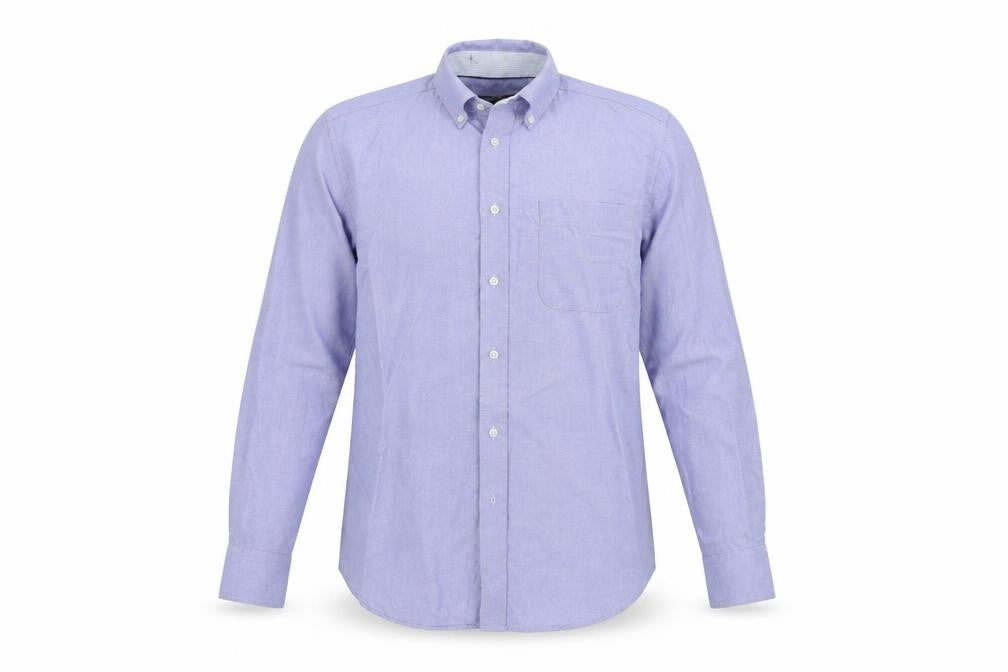 M&S Mens Blue Colourblock   Button-Up Size 38