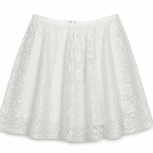 Miss Selfridge Womens Grey  Lace Skater Skirt Size 10