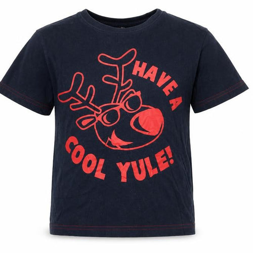 Rebel Boys Blue  Jersey Basic T-Shirt Size 6-7 Years  - Have a cool yule!