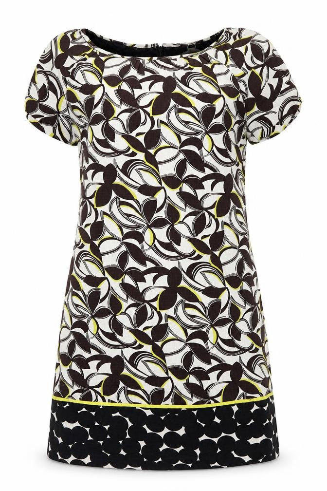 Clements Ribeiro Womens White Floral Rayon A-Line  Size S