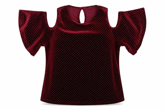 Front view of Primark women’s pink polka dot basic blouse, size UK 12