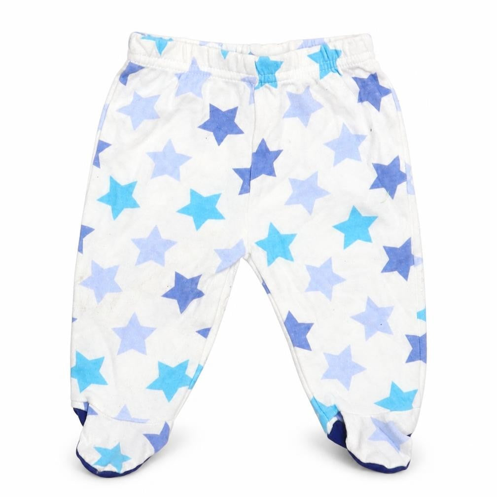 George Baby White Geometric  Jogger Trousers Size 0-3 Months