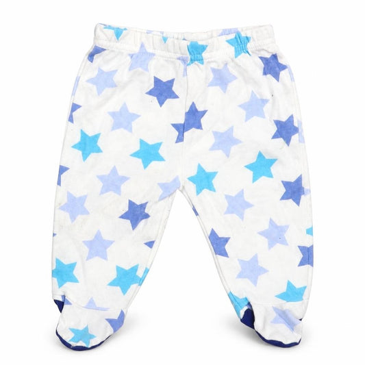Front view of George Baby White Geometric Jogger Trousers, size 0-3, Months