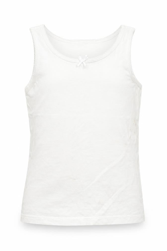 George Girls White   Basic Tank Size 7-8 Years