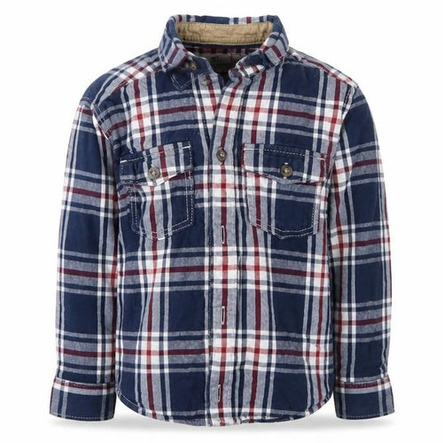 H&M Boys Blue Check  Basic Blouse Size 18-24 Months