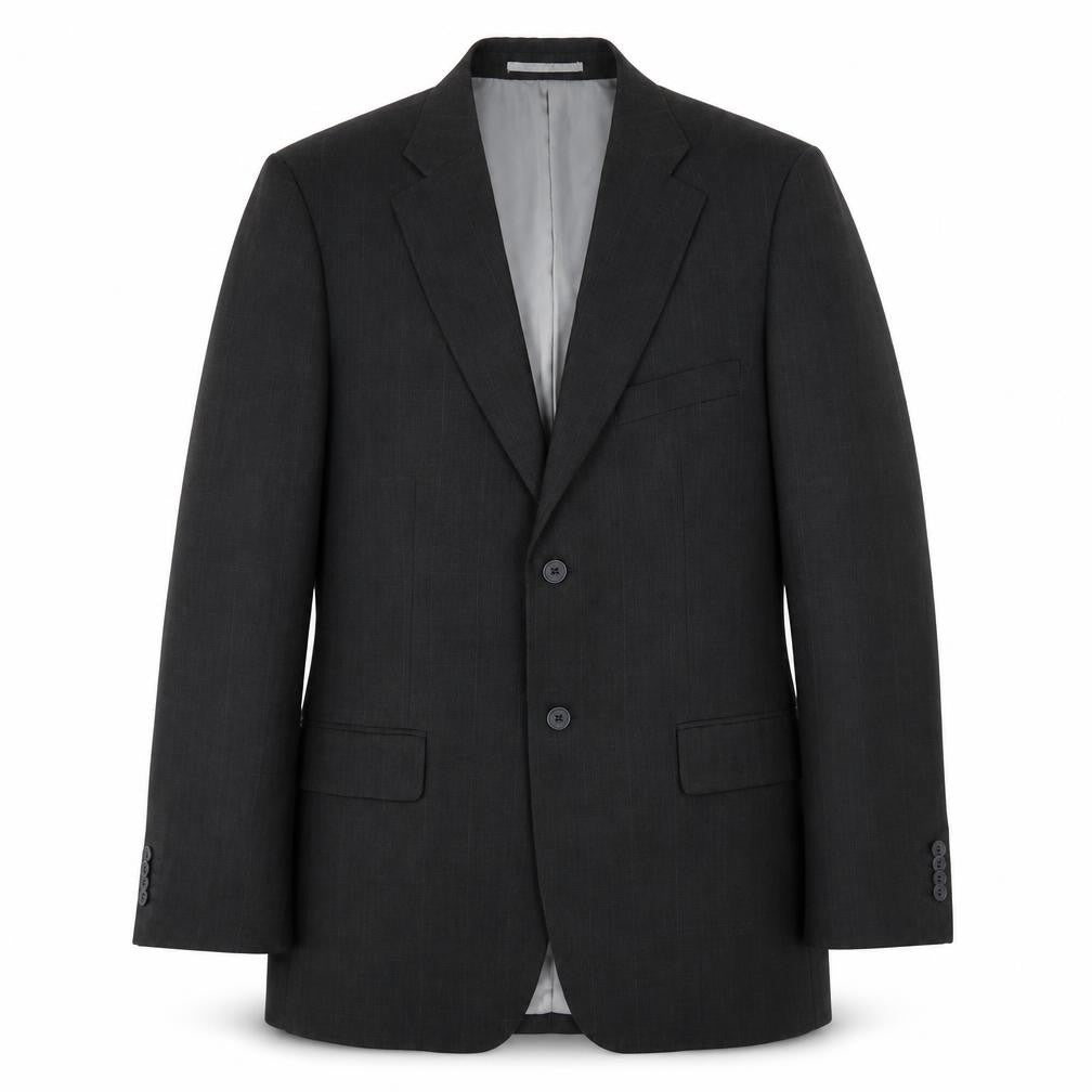 Front view of Hans Kelven men’s grey jacket suit jacket, size 44