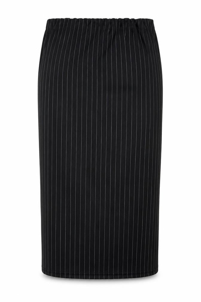Boohoo Womens Black Striped  Straight & Pencil Set Size 10
