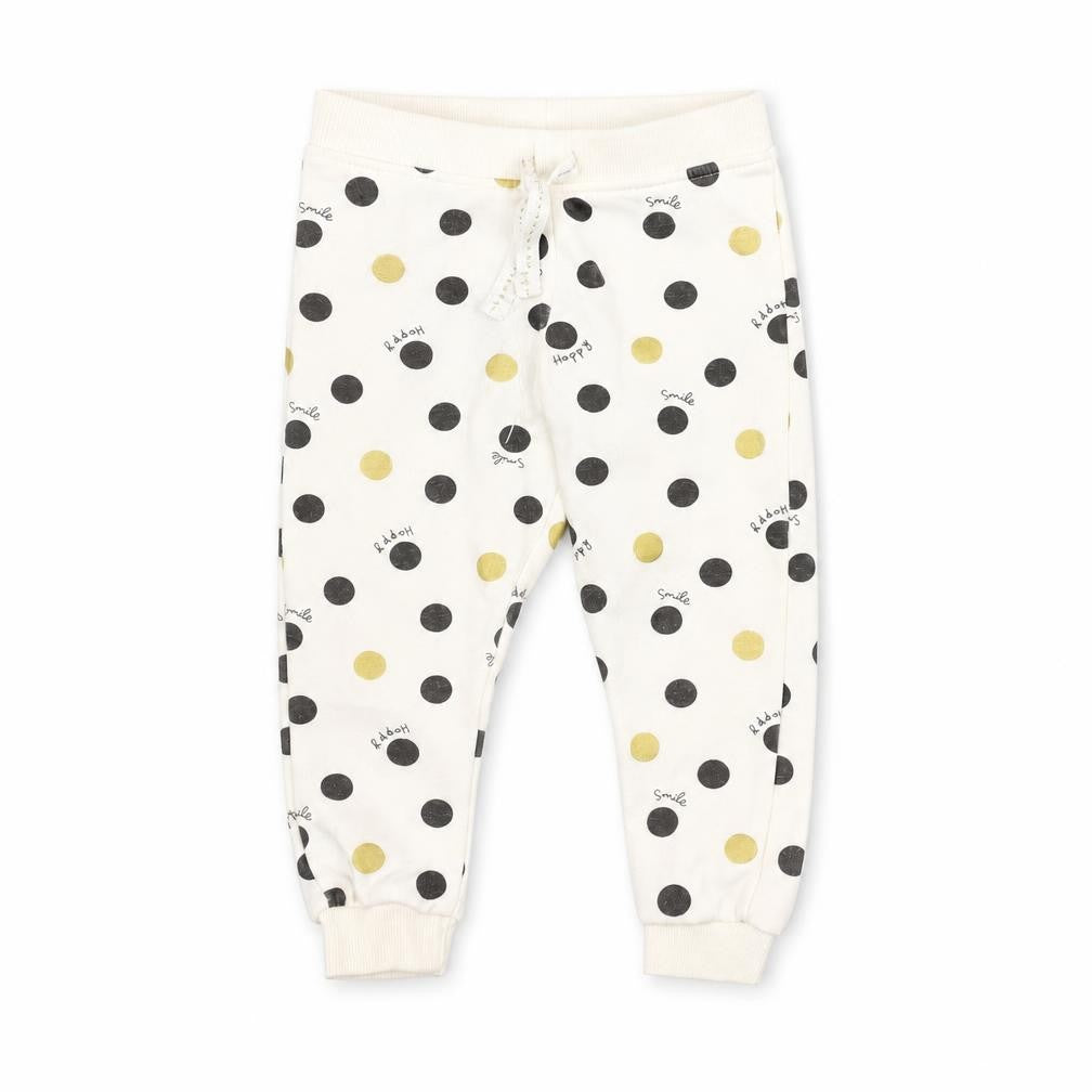 Primark Baby White Polka Dot  Sweatpants Trousers Size 12-18 Months