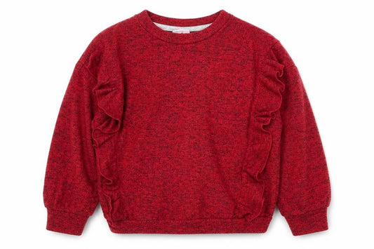 Front view of F&F girls’ red jumper, size 5-6, years