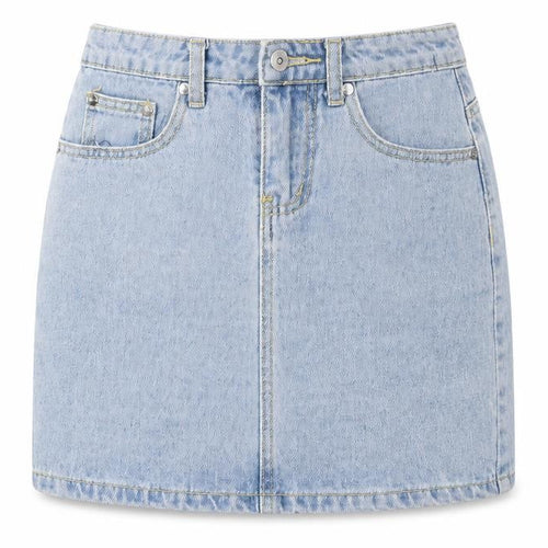 liguor n poker Womens Blue  Denim A-Line Skirt Size 6