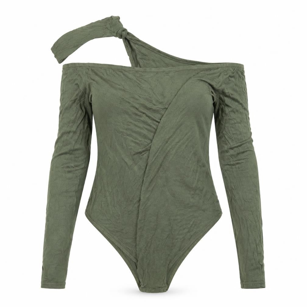 Boohoo Womens Green   Bodysuit One-Piece Size 14