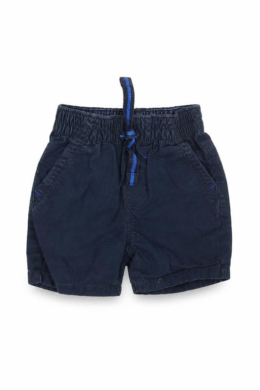 Front view of Next boys’ blue trousers, size 12-18, months - shorts