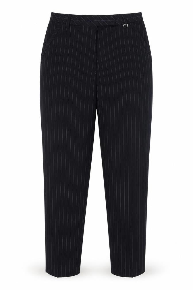 Marks and Spencer Womens Black Striped  Dress Pants Trousers Size 10 L27 in