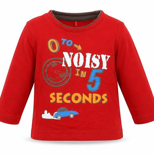 George Baby Red   Basic T-Shirt Size 6-9 Months  - 0 to noisy in 5 seconds