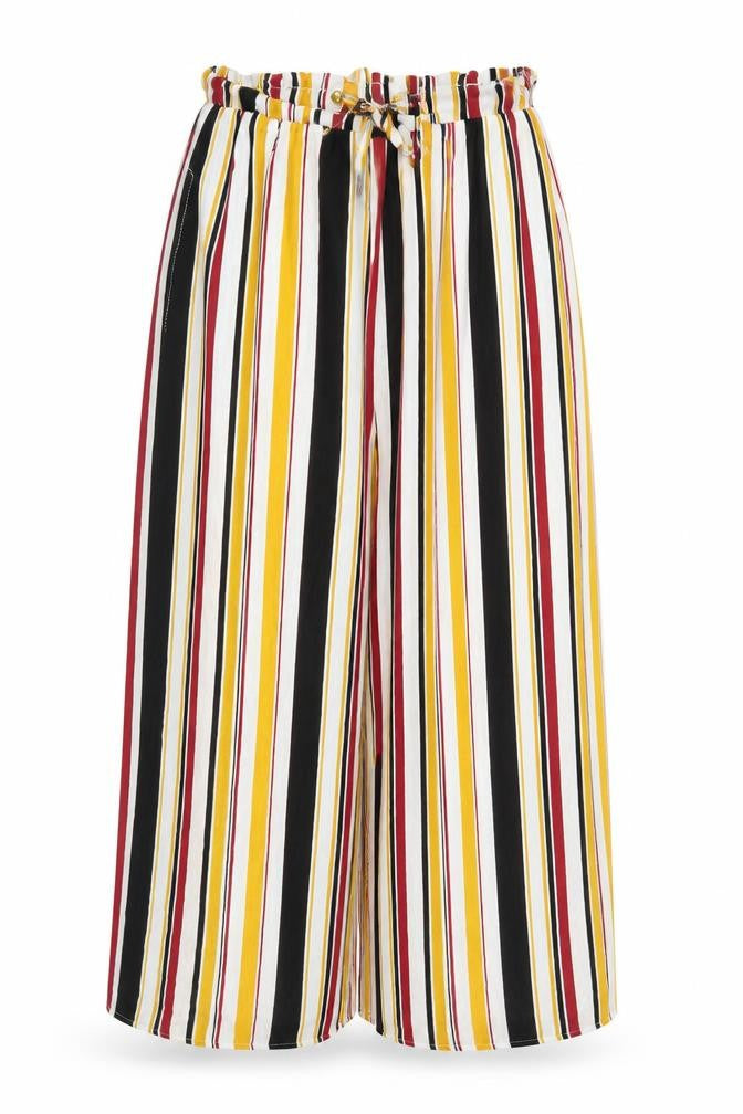 F&F Womens Multicoloured Striped  Bloomer Trousers Size 6 L20 in