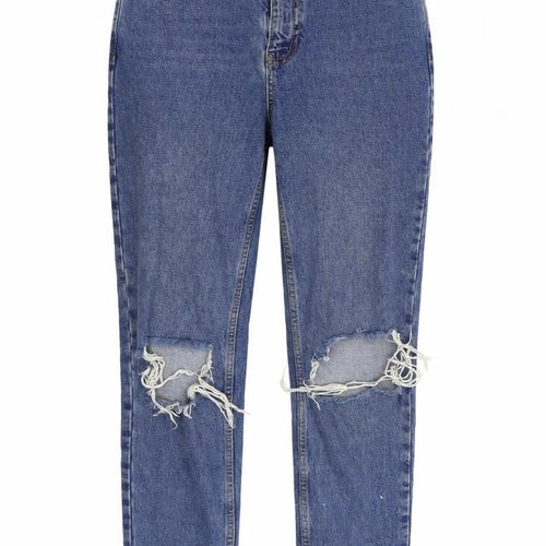 Topshop Womens Blue   Straight Jeans Size M L32 in