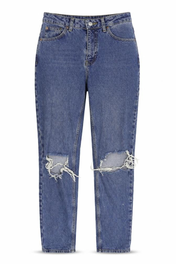 Topshop Womens Blue   Straight Jeans Size M L32 in