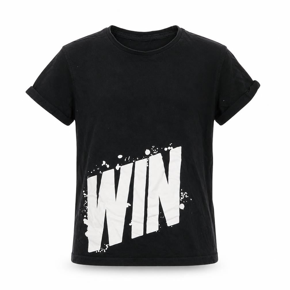 Front view of George boys’ black basic t-shirt, size 8-9, years