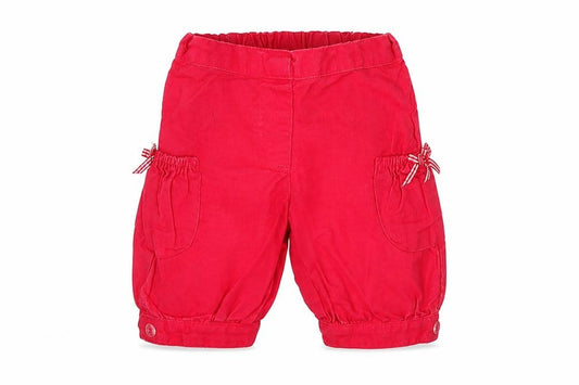 Front view of MINIMODE girls’ pink jogger trousers, size 3-6, months