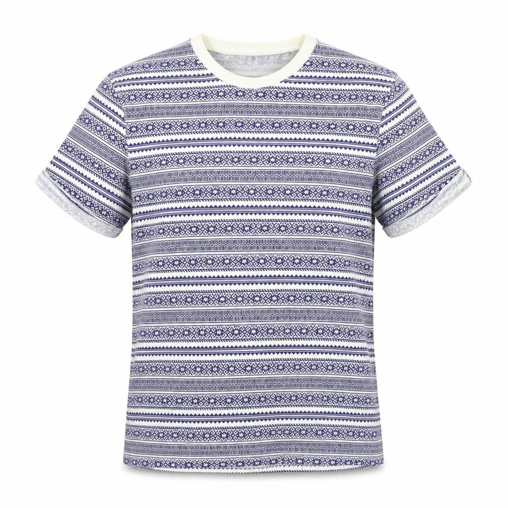 Topman  Womens Blue Herringbone  Basic T-Shirt Size S