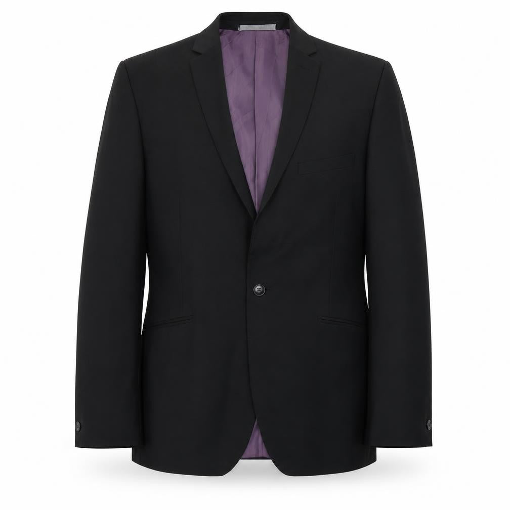 Front view of Red Herring men’s black jacket blazer, size 40