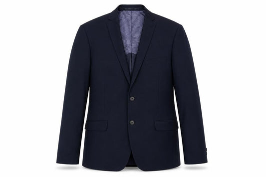 Front view of Red Herring men’s blue jacket blazer, size L