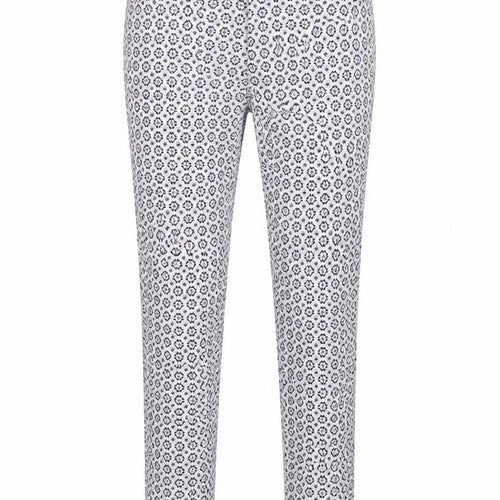 Dorothy Perkins Womens White Geometric  Trousers  Size 8 L29 in