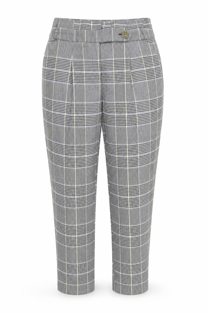 Dorothy Perkins Womens Green Check  Trousers  Size 10 L25 in
