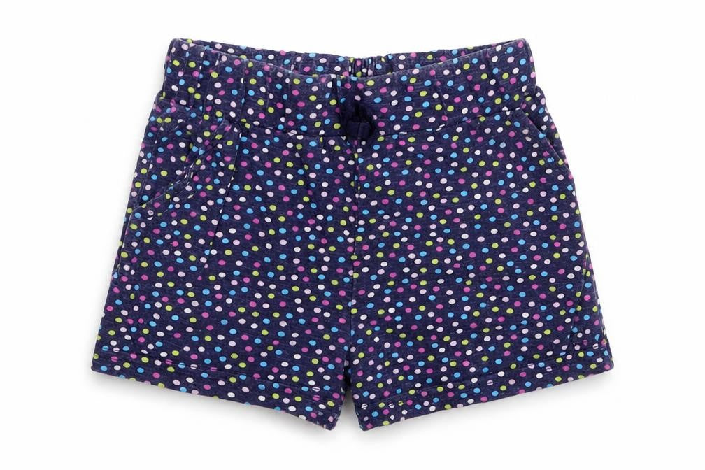 Diva Girls Blue Polka Dot  Sweat Shorts Size 4-5 Years