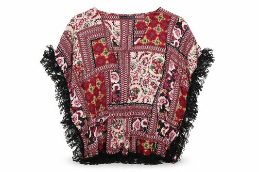 Front view of Atmosphere women’s multicoloured floral basic blouse, size M