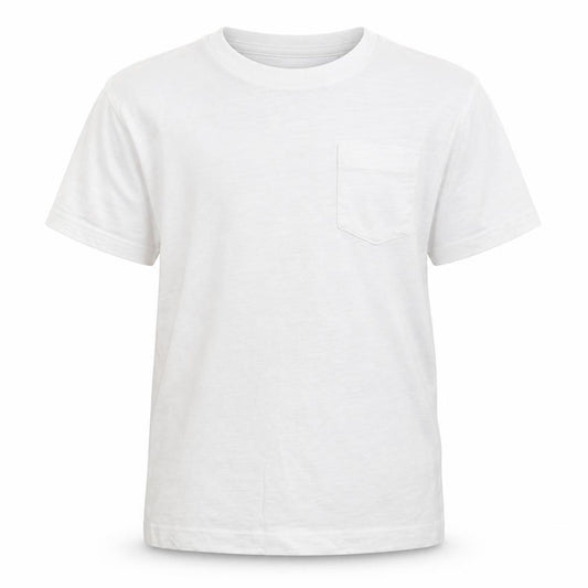 Front view of Next boys’ white basic t-shirt, size 3, years