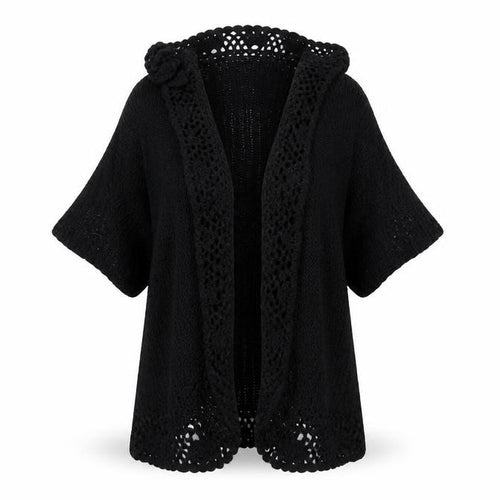 M&Co Womens Black  Knit Jacket Coatigan Size 16