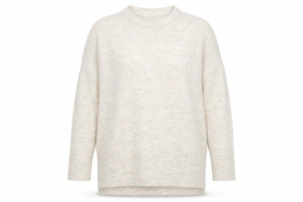 Front view of H&M women’s white jumper, size M
